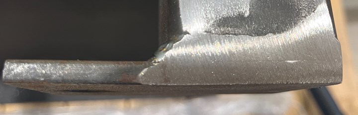 Finished weld seam